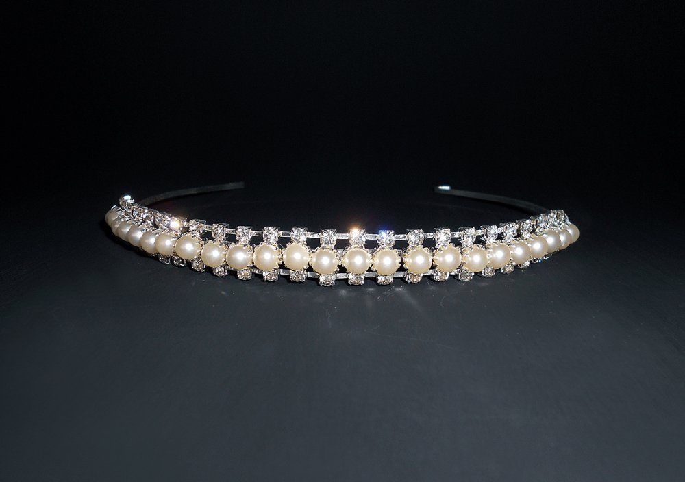 Accessori per capelli: Diadem "Perlen mit Kristallen" – Nuovo e nell'imballaggio originale da Ostermundigen venduto da LorisHome