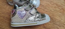 DENO Kinderschuhe Echtleder Unisex gr.20 Gold💕Herzig💕(80)