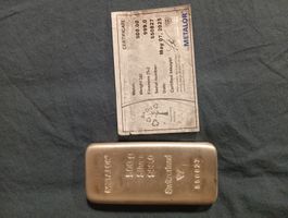 Silberbarren METALOR 500g 999.0 mit Zertifikat
