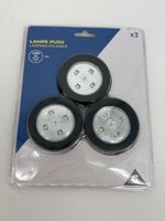 LED Push Lampen 3er Set schwarz neu in OVP