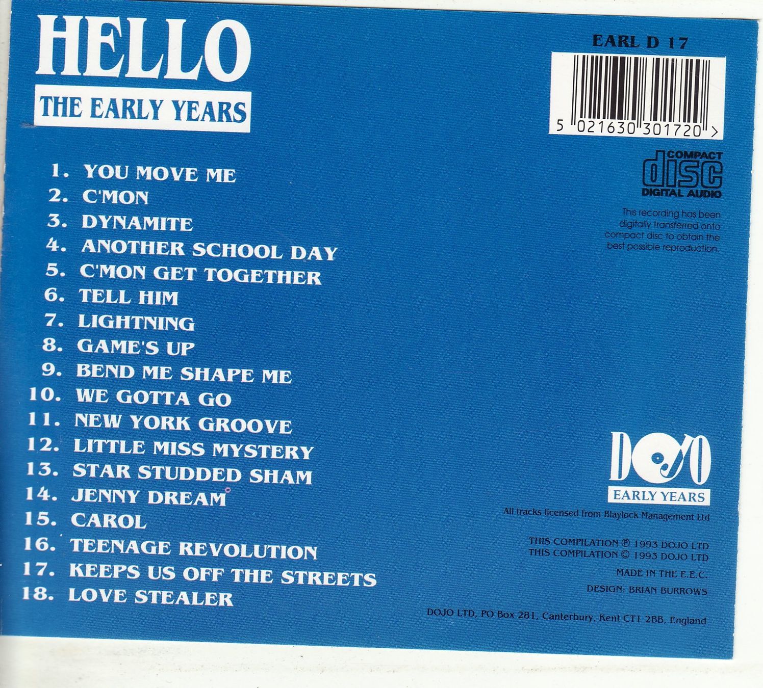CD: Hello – The Early Years – Nuovo (secondo la descrizione) da Boussens venduto da catfood01 1