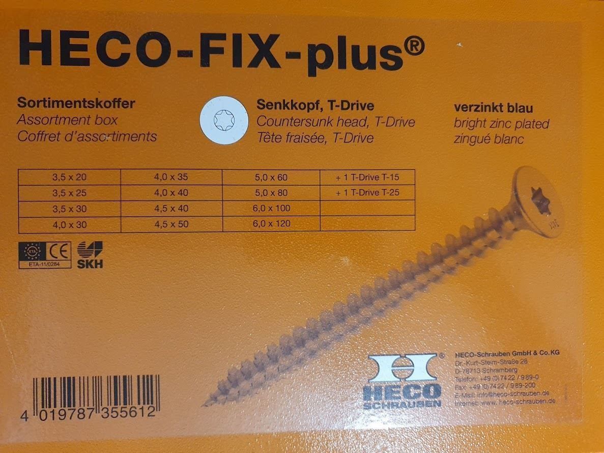 Heco Alle Werkzeuge: HECO FIX-PLUS Schrauben Sortimentskoffer T-Drive – Neu und originalverpackt aus Koppigen von Bracher_Mail-House 1