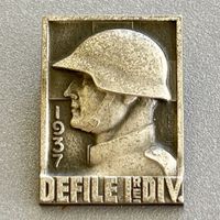 insigne militaire suisse du défilé de la 1ère Division 1937
