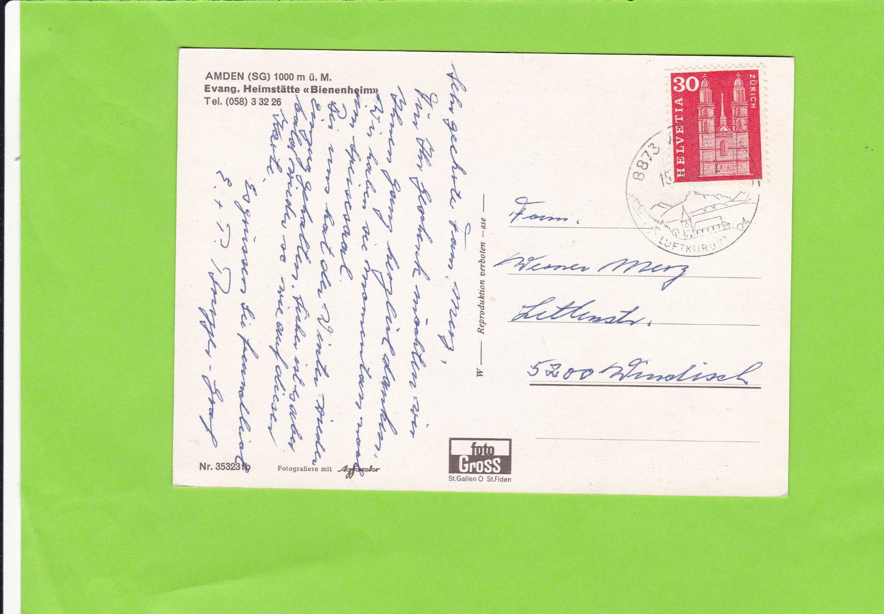 Cartoline postali: Amden – Usato da St. Peterzell venduto da neckertal 1