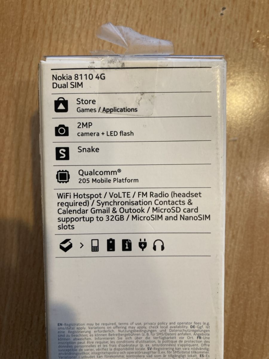Nokia Telefoni cellulari / Smartphones: Nokia 8110 4G – Nuovo (secondo la descrizione) da Tuggen venduto da mal_2zll 2