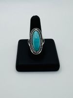 Wunderschöner Ring mit blauem Stein - Grösse: 57