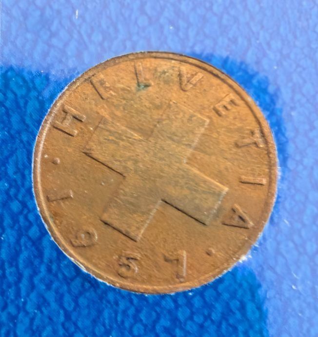 Tutti le monete: 2 Rappen 1957 – Usato da Arch venduto da coinsandmore