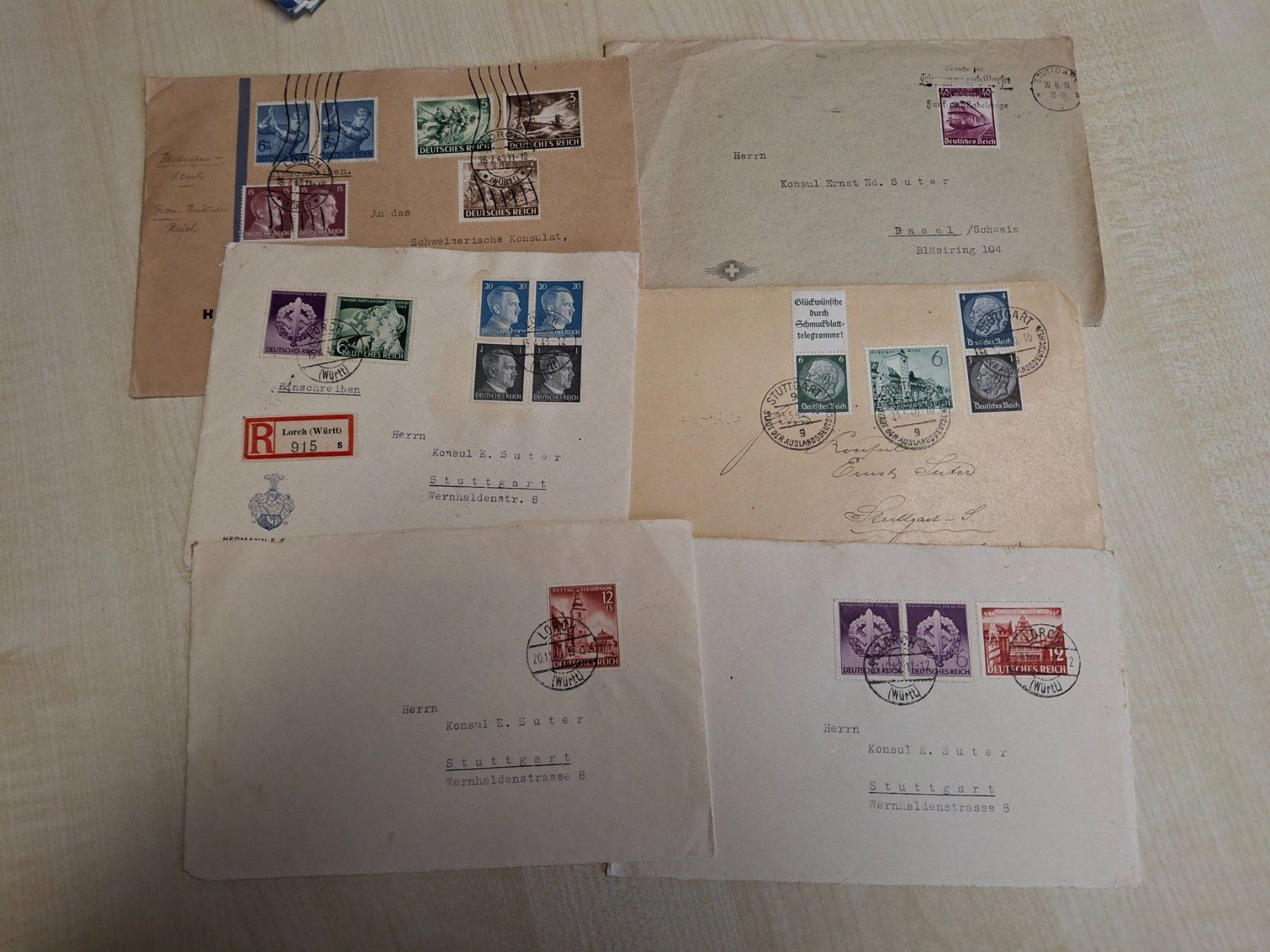 Tutti i francobolli: Lot Briefvorderteile Deutsches Reich – Usato da Hefenhofen venduto da Richsalz 1