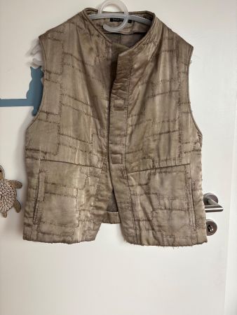 🤎 Gilet Sonia Marohn en laine vierge & soie – Taille 40
