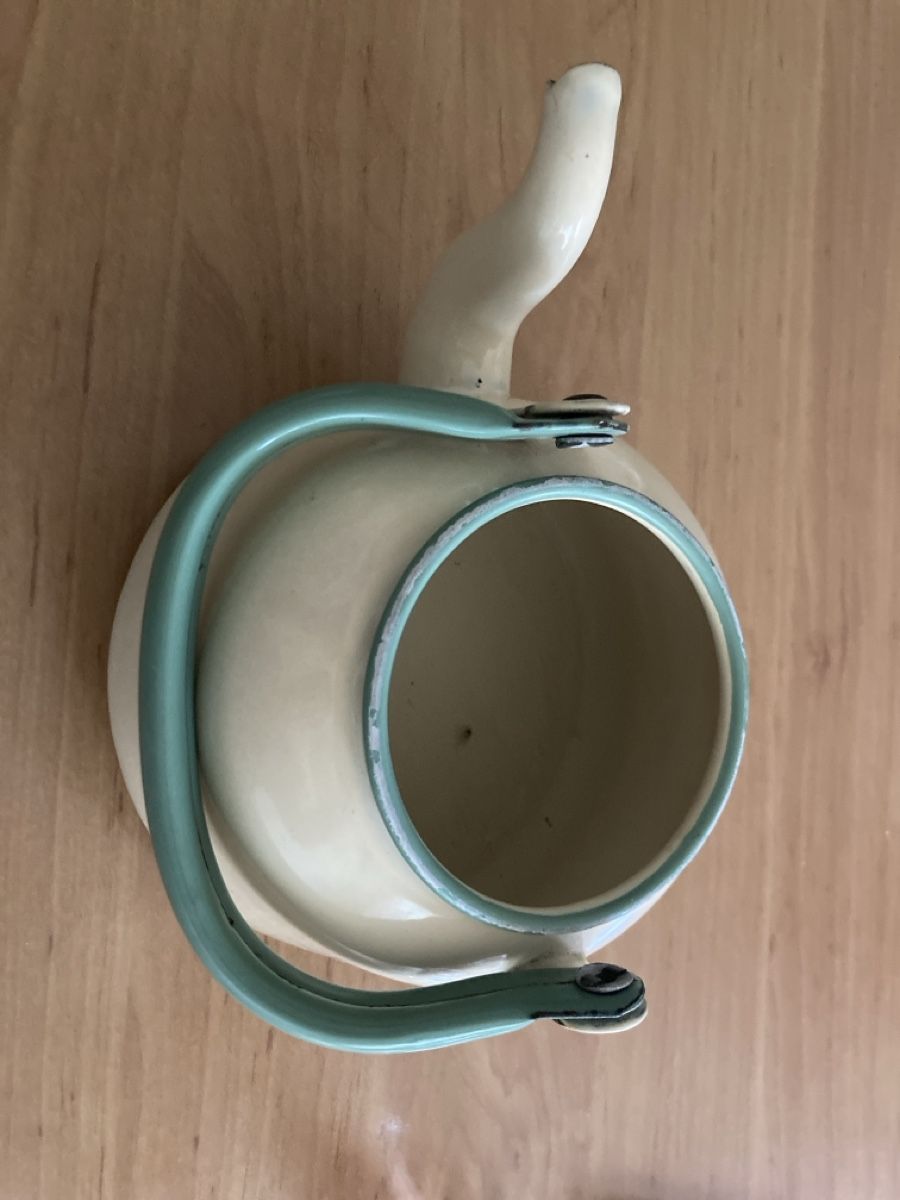 Teiere: Antike Emaille Teekanne 16 cm Durchmesser – Usato da Schüpfheim venduto da Seerose80 1