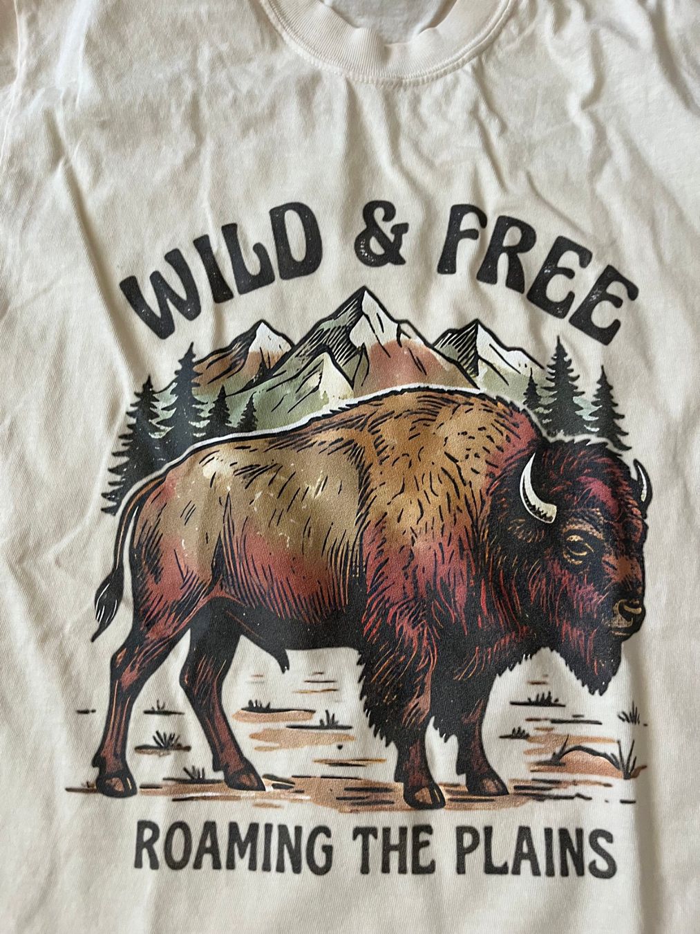 T-Shirts: T-Shirt: Wild & Free – Neu (gemäss Beschreibung) aus Luzern von Aleoschli 1