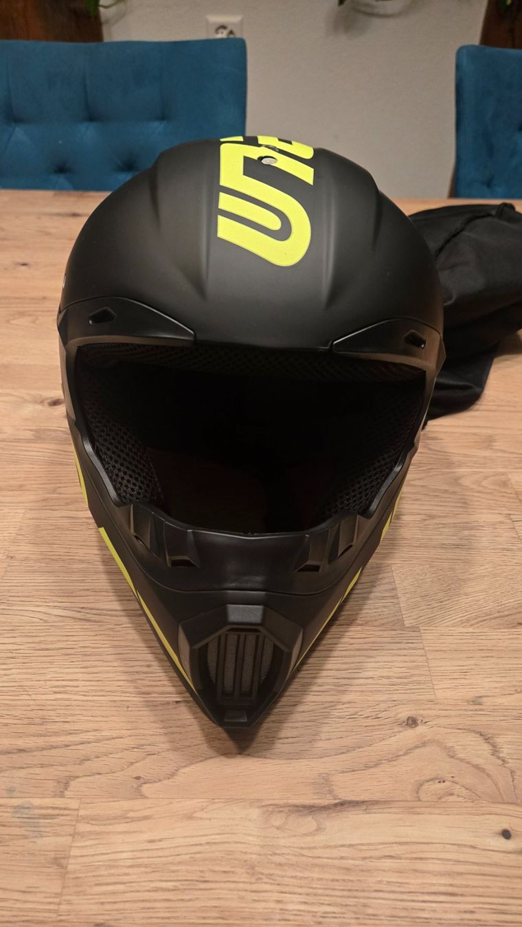 Caschi & visiere: Motocross Helm Gelb schwarz – Nuovo (secondo la descrizione) da Schleinikon venduto da floeru7 5