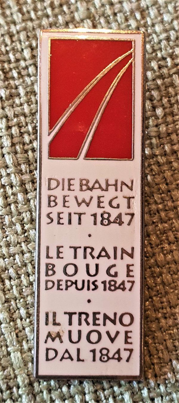 Placchette & Badge: H363 - Pin Die Bahn bewegt seit 1847 SBB – Usato da Reinach BL venduto da Boston-Verkauf