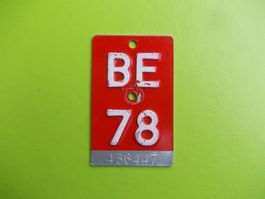 Velonummer / Fahrradnummer BE 78
