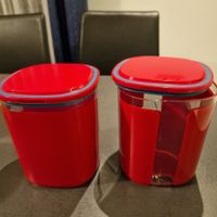 Tupperware 2 x Aufbewahrungsbehäter rot/dunkelgrün