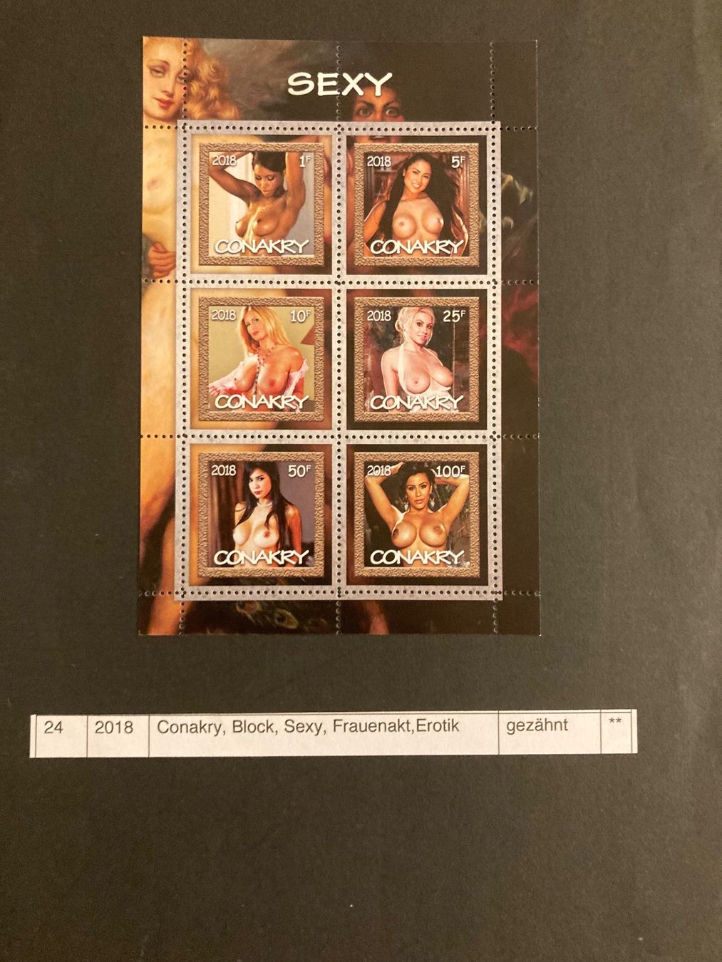 Alle Briefmarken: Conakry, Akt, Erotik, Sexy, Block – Neu (gemäss Beschreibung) aus Domat/Ems von Lareina2015