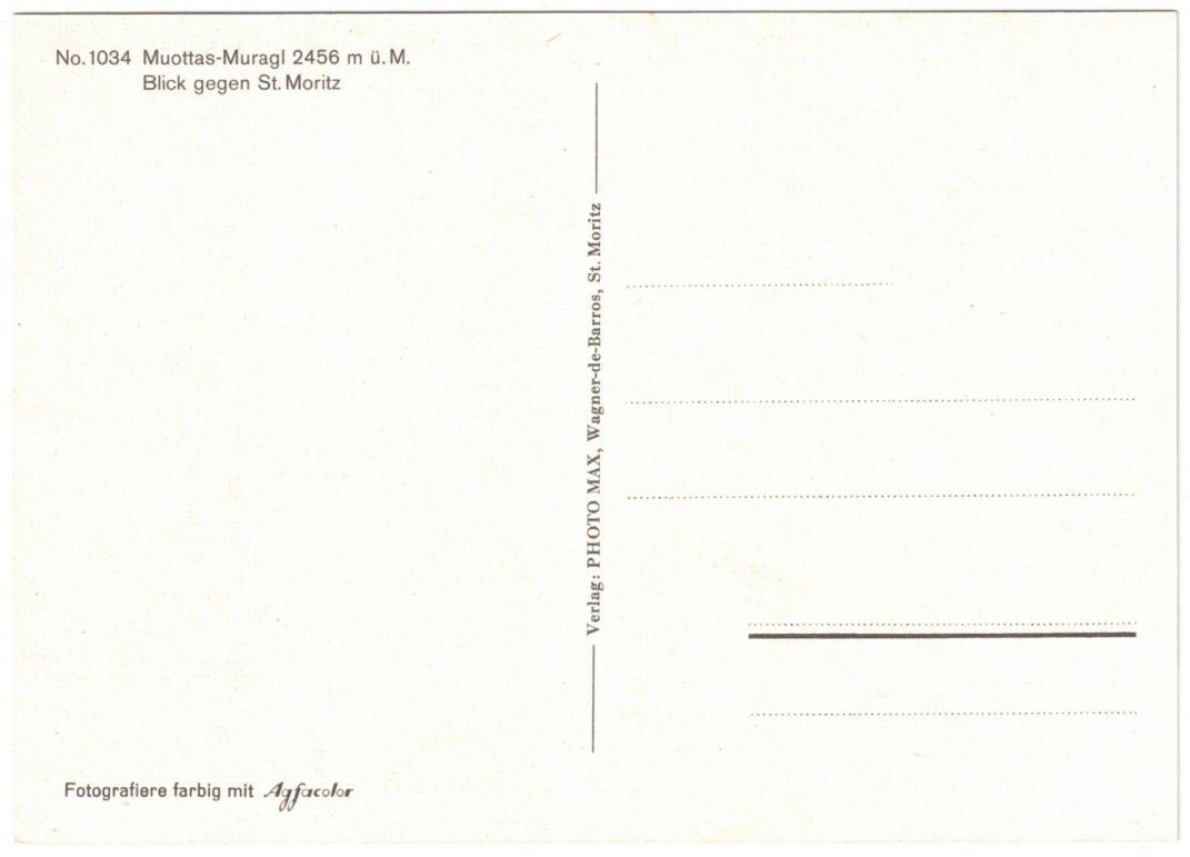 Cartoline postali: St. Moritz - Skilift Muottas Muragl – Usato da Binningen venduto da Mountainrider 1