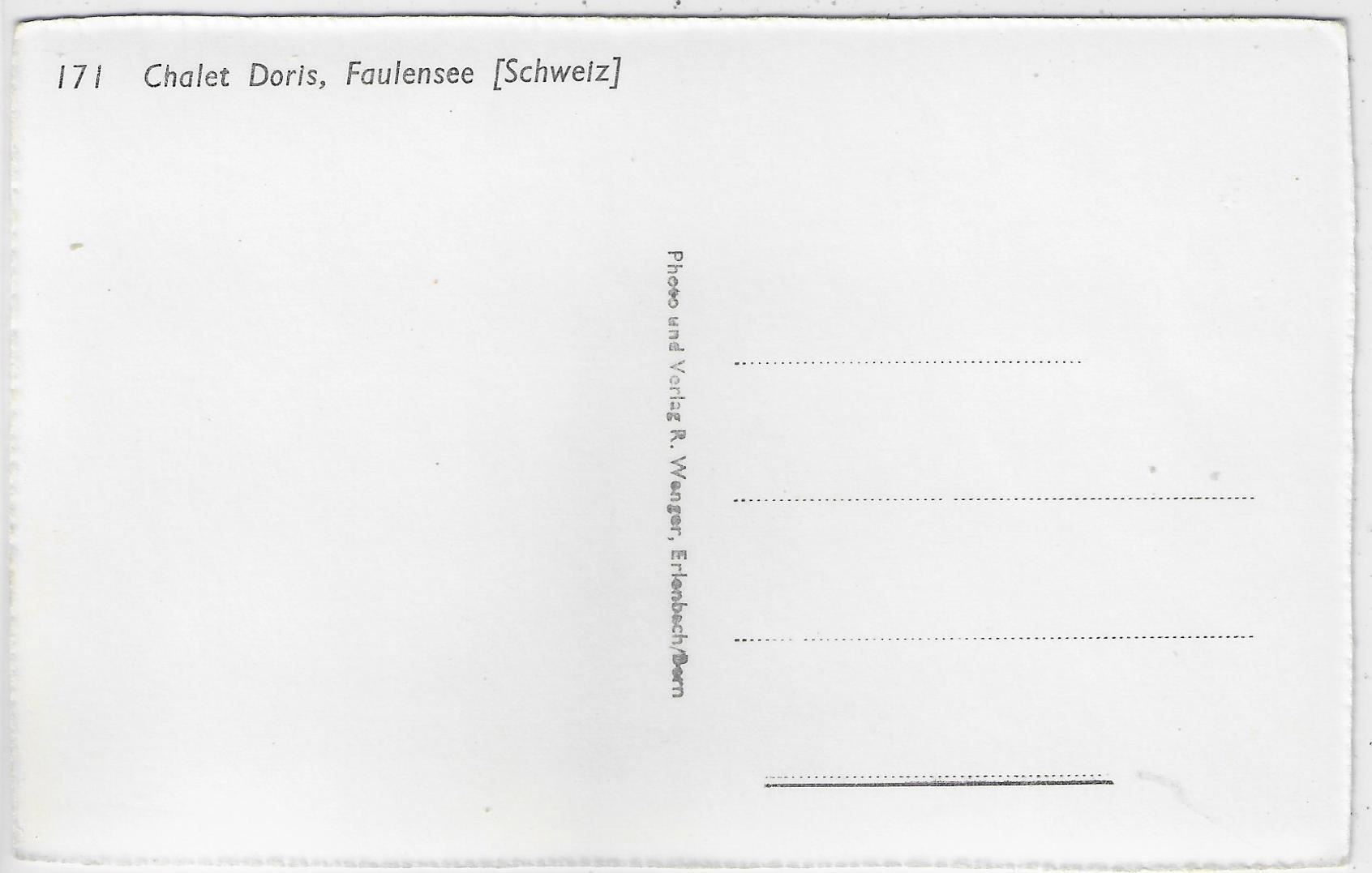 Cartoline postali: Chalet Doris - Faulensee – Antico da Ettingen venduto da Kartenplanet 1