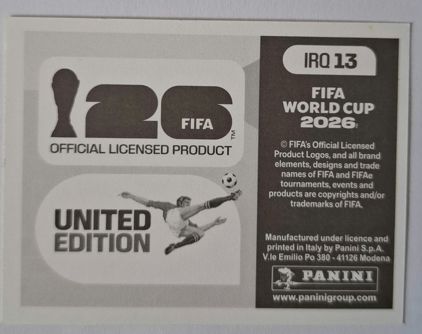 Panini Sammelbilder & Trading cards: WM 2026 Paninibild Nr. IRQ13.. – Neu (gemäss Beschreibung) aus Rotkreuz von keerthdi 1