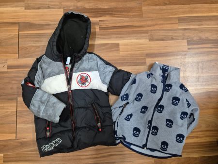 Winterjacken Set: Spiderman Jacke &Fleece, Gr. 98 B20 B
