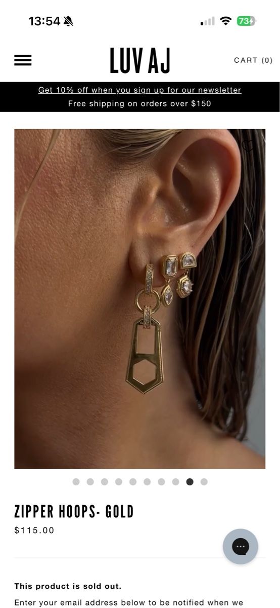 Orecchini pendenti & Orecchini a lobo: LUV AJ Zipper Earrings Gold New – Nuovo (secondo la descrizione) da Zürich venduto da brandy9 1