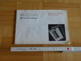 Peugeot 504 Automat Heft Hinweise & Besonderheiten 1972