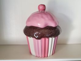 Boîte à biscuits / Cookie jar forme cupcake en céramique