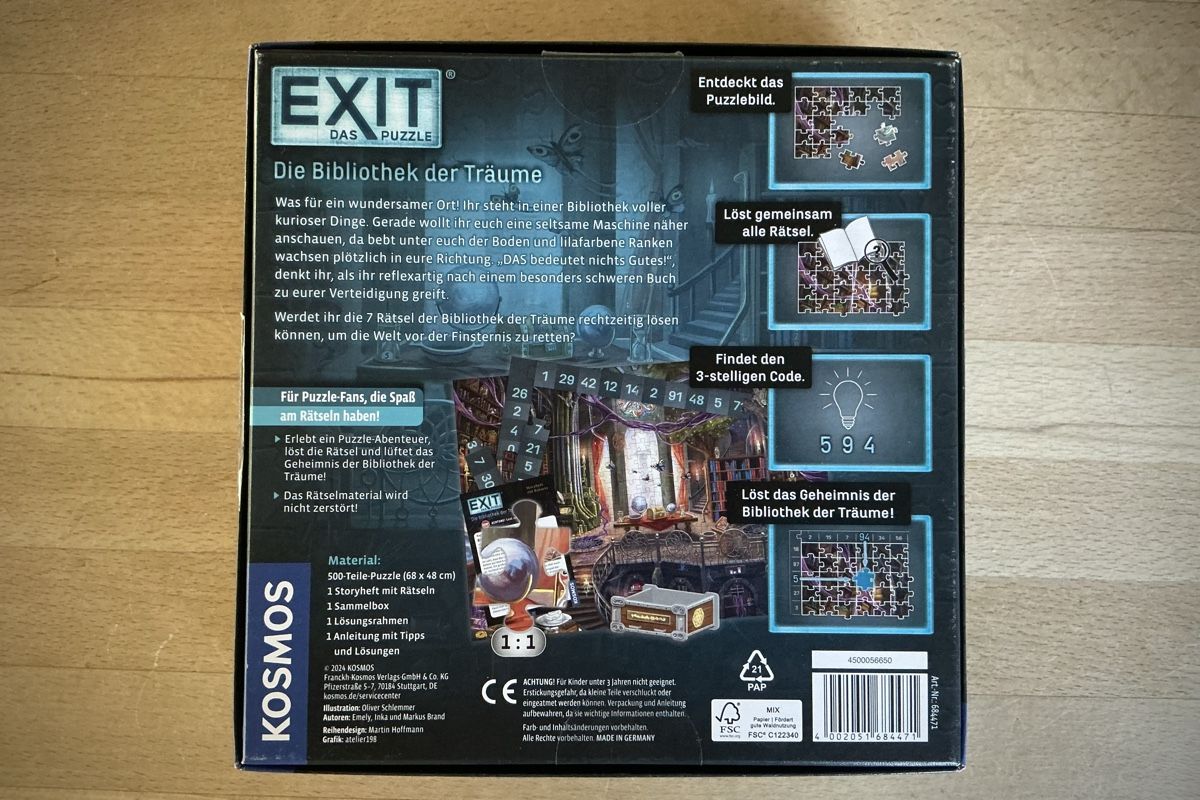 Kosmos Puzzle: EXIT - Das Puzzle | Die Bibliothek der Träume – Usato da Domat/Ems venduto da LUEcardo 1