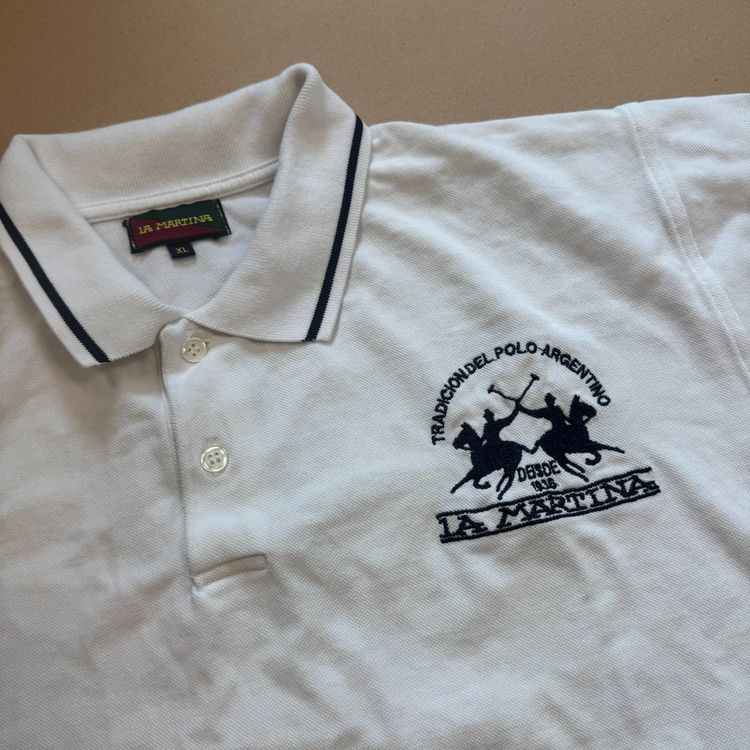 Ralph Lauren Magliette Polo: La Martina Italia classic white poloshirt Polo Ralph Lauren – Usato da Rheinfelden venduto da sourced_limited 1