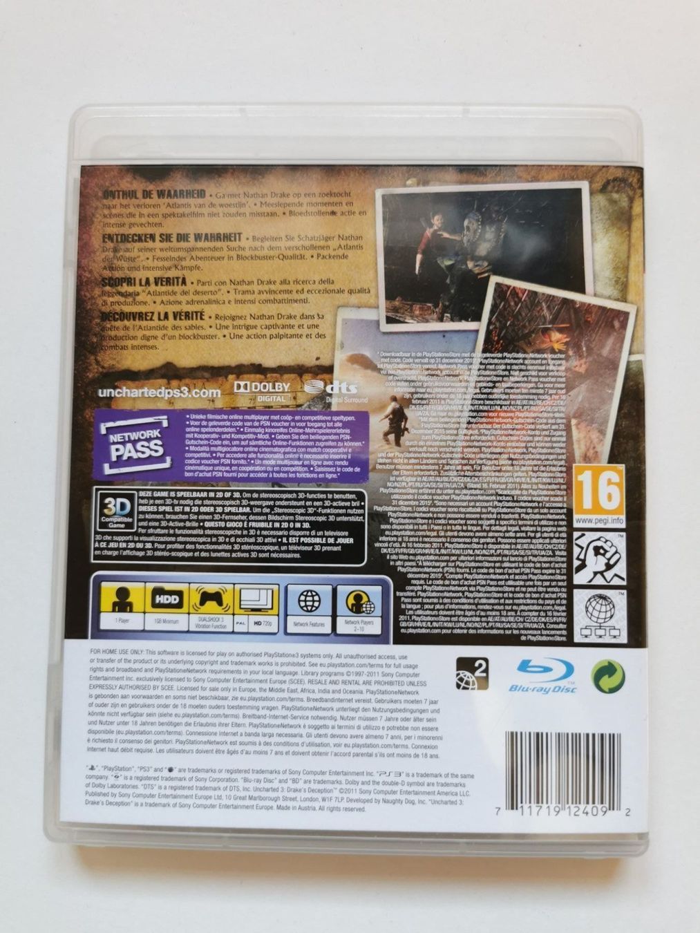 Sony Giochi: Ps 3 - Uncharted 3 Drake's Deception – Usato da Lenzburg venduto da eyworld 2