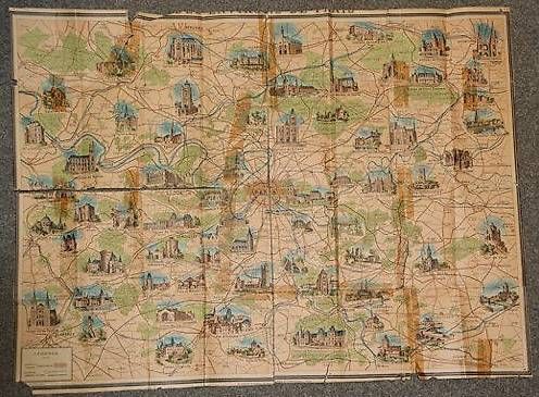 Landkarten & Atlanten: Stadt-Plan Paris, Antik – Gebraucht aus Bleienbach von Mineral_Antik57 2