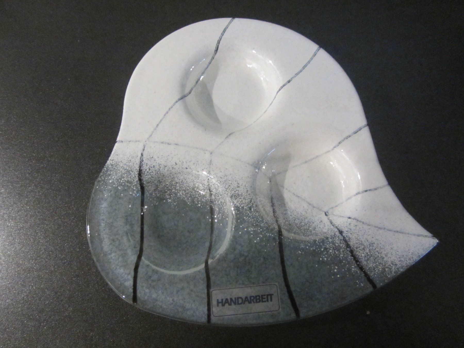 Portacandele: 2 Teelichthalter Glas, Blatt, Handarbeit – Nuovo (secondo la descrizione) da Egliswil venduto da chroetli22 2