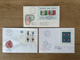 Schweiz - 3x Block FDC 1965, 1971, 1974 hoher KW