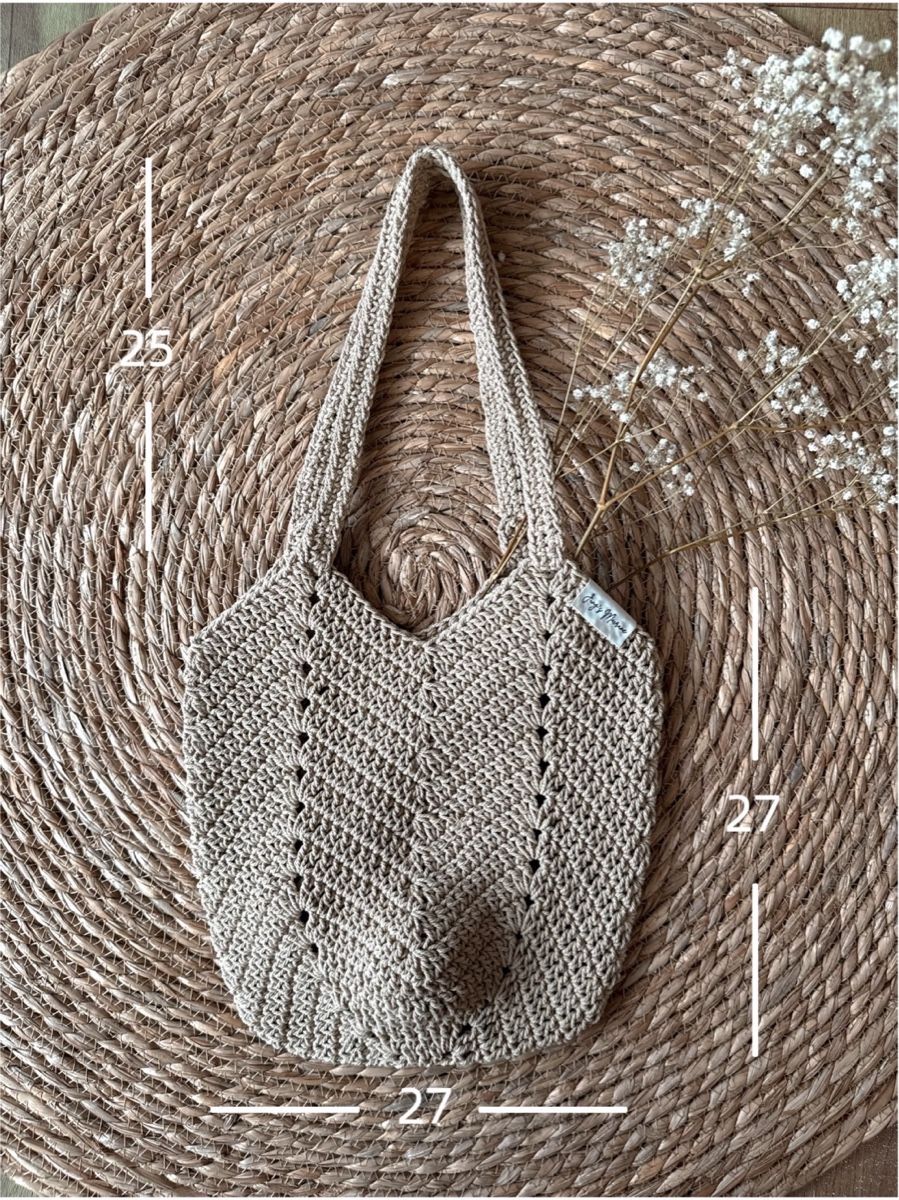 Borse: Handmade Crochet Bag Brown Medium New – Nuovo (secondo la descrizione) da Lossy venduto da Jungs_Macrame 3