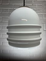 Weisse Glaslampe Hängeleuchte 60er Jahre Schweden Space Age