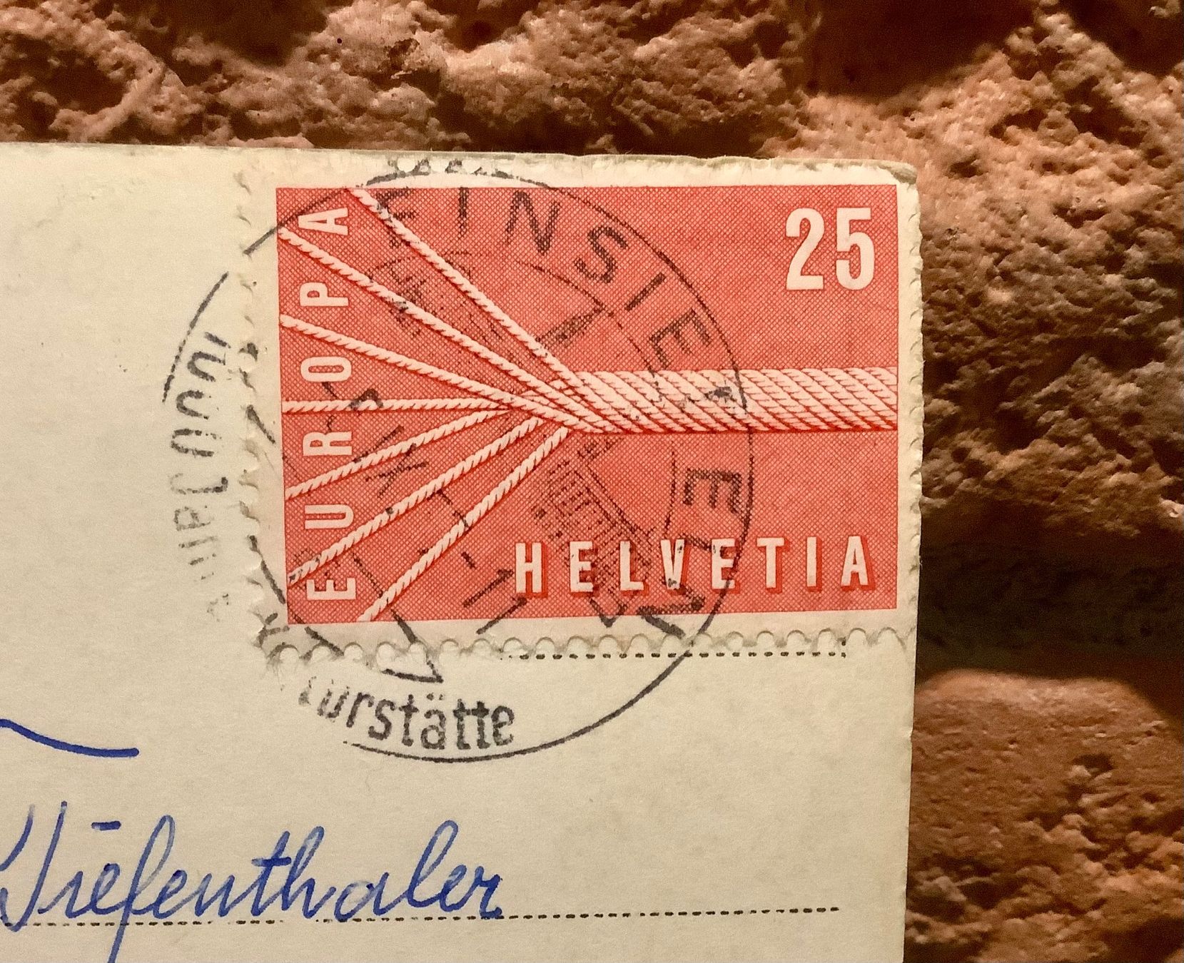 Cartoline postali: 1957 - KLOSTER EINSIEDELN mit Prozession – Usato da Root venduto da ENGLAND-TREASURES 3