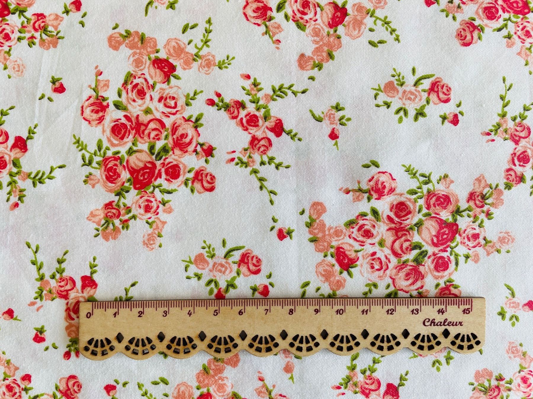 Tessuti: 3 Fat quarter/Coupons patchwork & couture - Floralies – Nuovo e nell'imballaggio originale da Gland venduto da san_xz5j 4