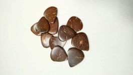 10x Plektrum Kokosnuss Gitarren Picks
