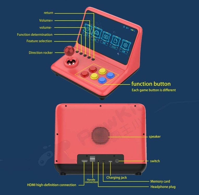M9 Retro Spielkonsole - 64GB Mit 20000+ Spielen, 2 Wireless Controller