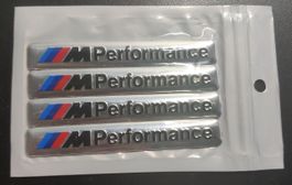 4x M Performance Metal Badge Silver