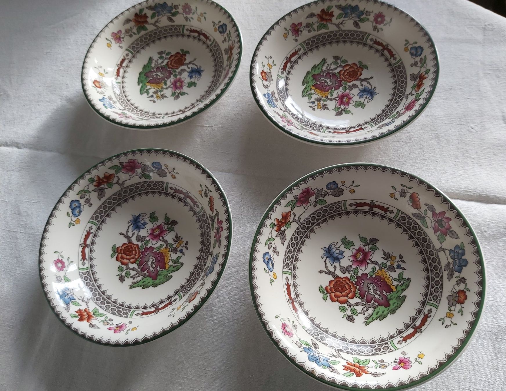 Spode Schalen: 4 Dessertschalen, Spode florales Muster, England – Gebraucht aus Bern von aronari 1