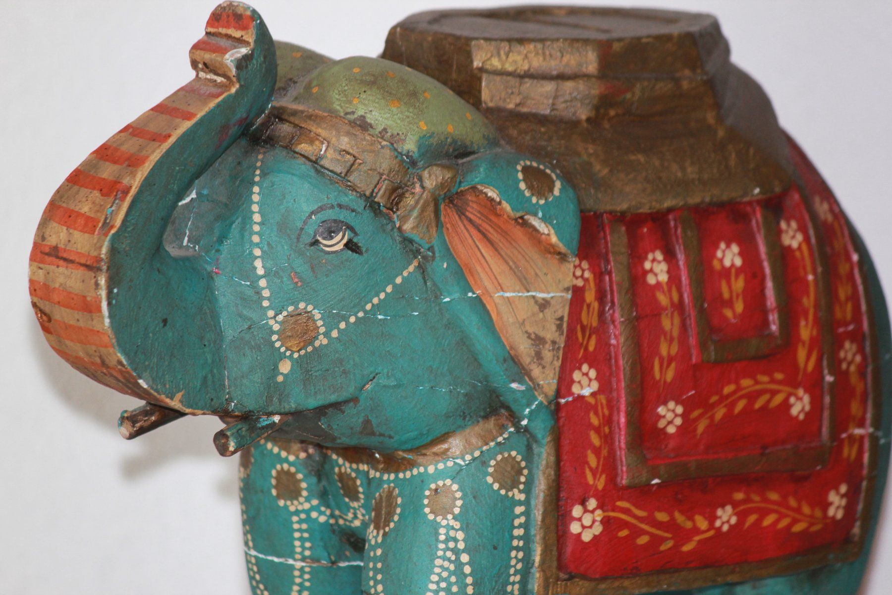 Sculture & Statue: Holz-Elefant aus Indien, grün – Usato da Wichtrach venduto da LuckyLuke69 6