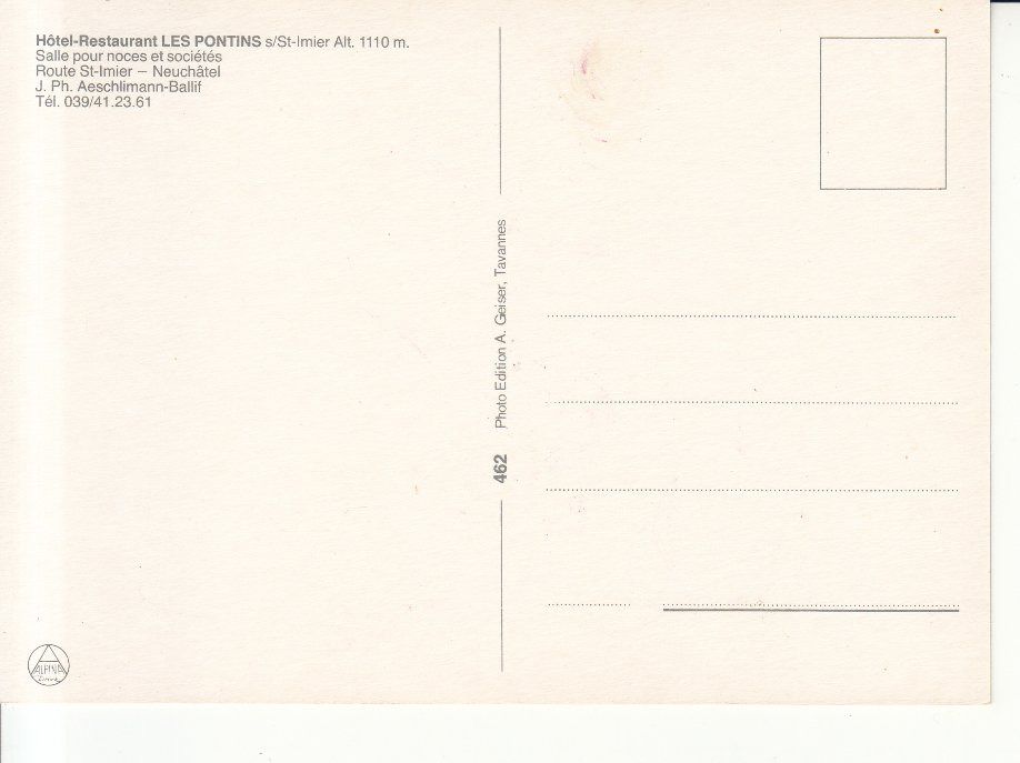 Cartoline postali: St. Imier Les Pontins, ca. 1970 – Usato da Bürglen TG venduto da StampGraf 1