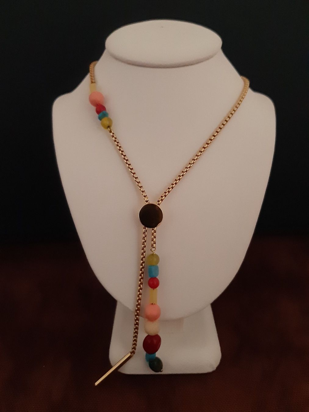 Energetix Catenine: Collier doré avec pierres multicolores – Nuovo (secondo la descrizione) da Savigny venduto da Isacefa 1