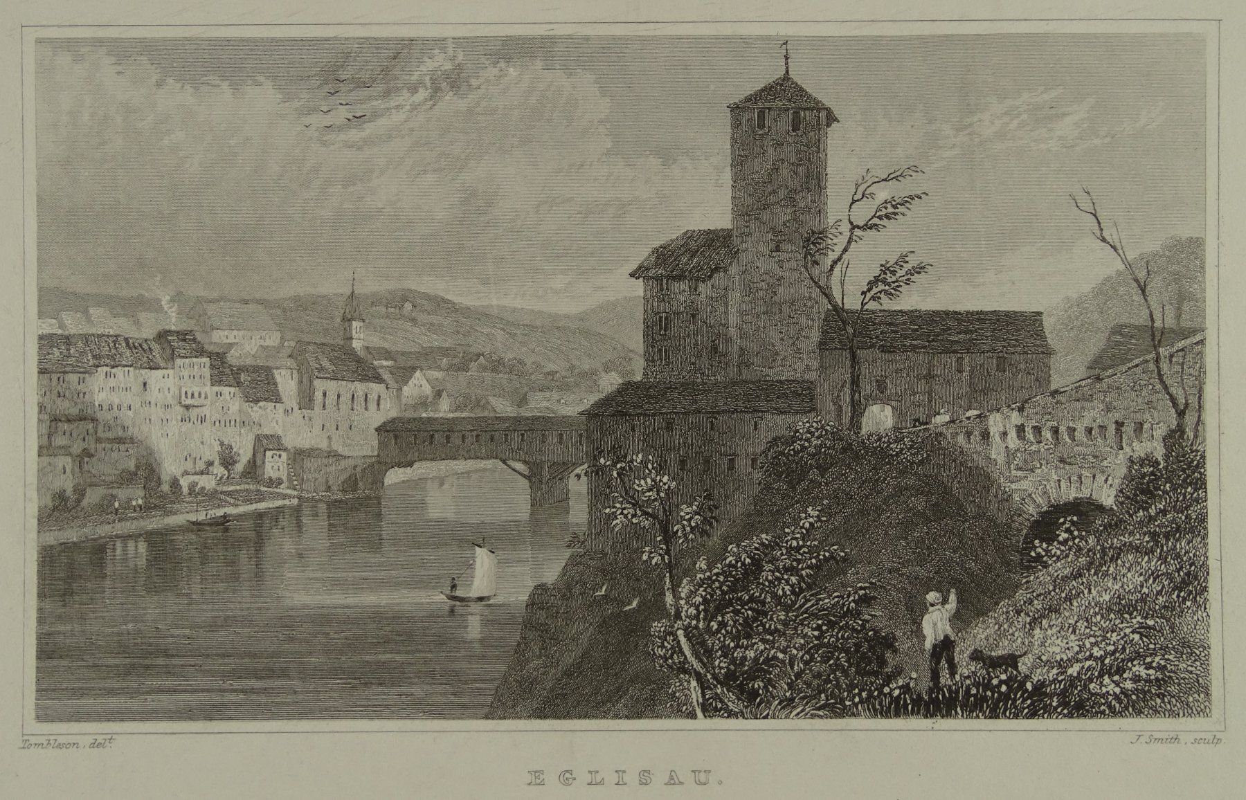 Incisioni: EGLISAU, STAHLSTICH 1832 – Usato da Grüningen venduto da Kartensammler 2