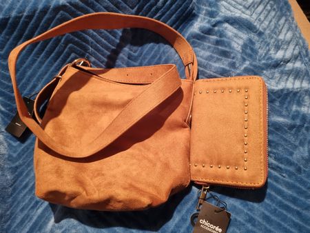 Damen Handtasche mit Portemonnaie braun neu