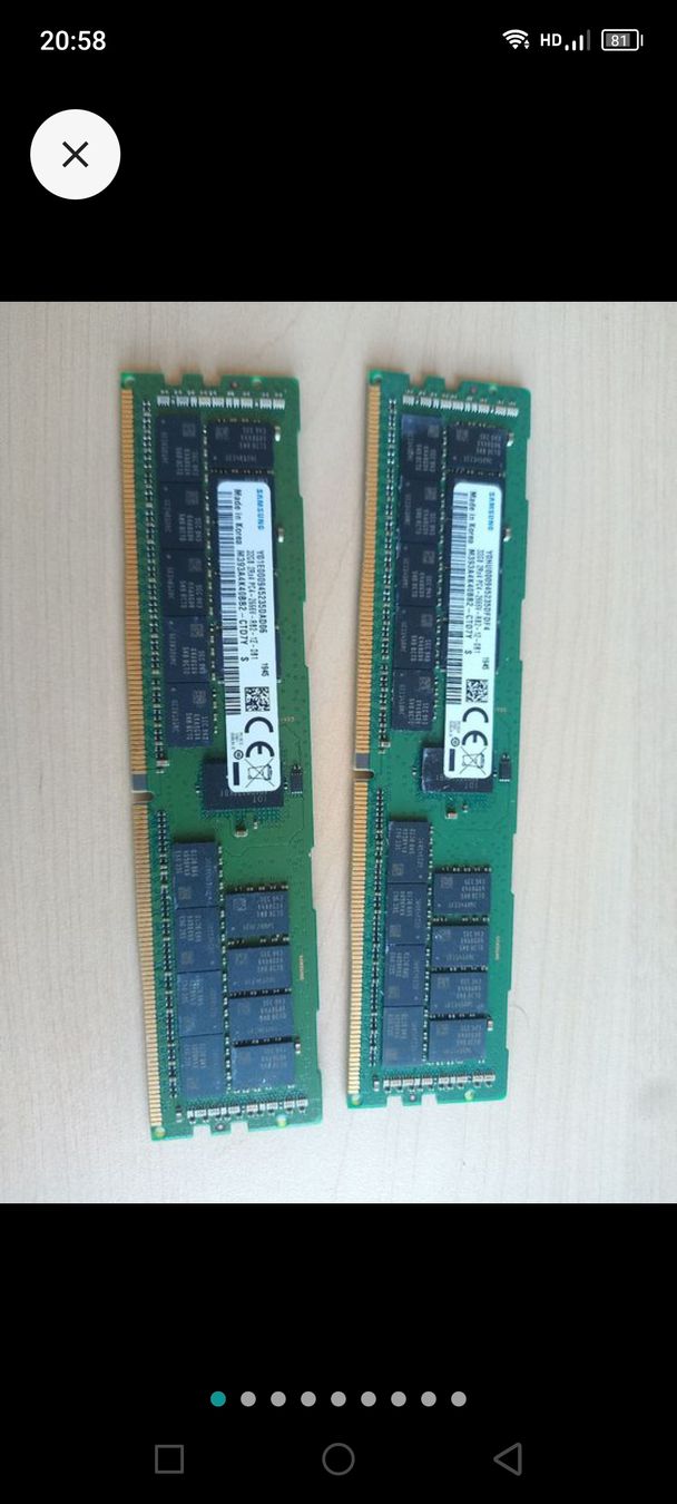 Samsung Memoria / RAM: 2x Samsung 32GB DDR4 ECC Registered RAM – Usato da St. Gallen venduto da lio_6586 1