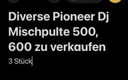 DJ Mischpulte Pioneer DJM 500 und 600, 3 Stück Set