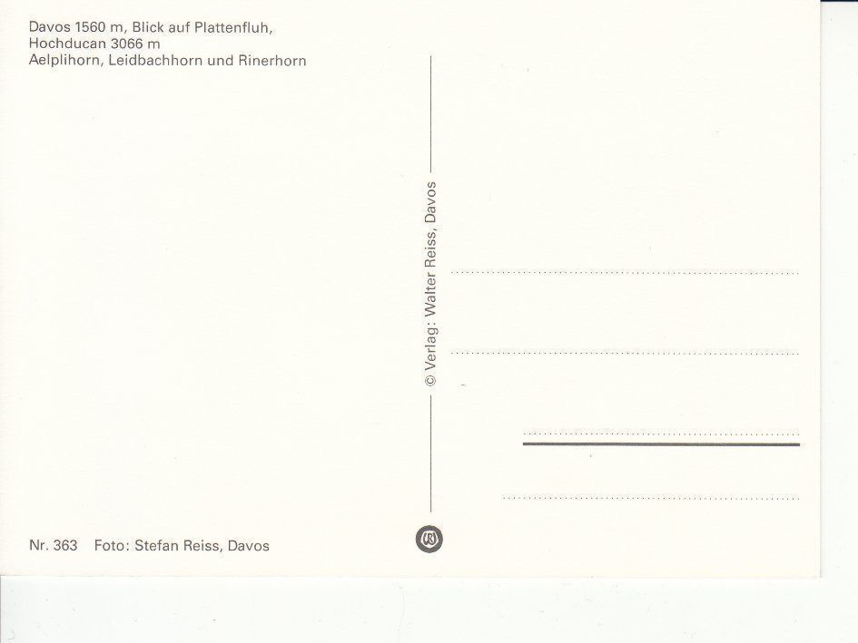 Cartoline postali: Davos 21 um 1995 – Usato da Bürglen TG venduto da StampGraf 1