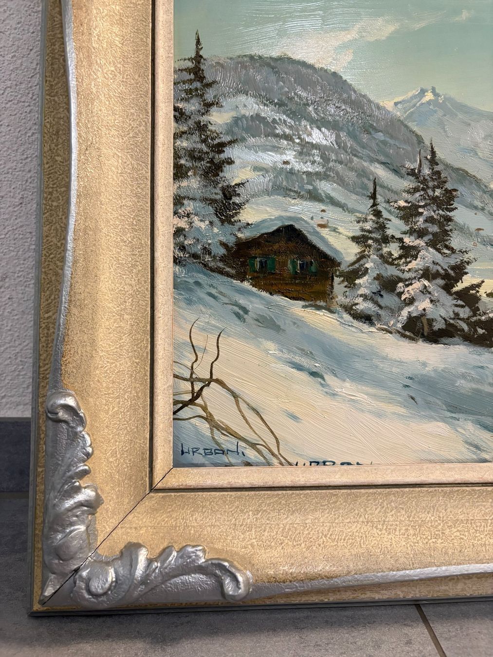 Dipinti: 60.5cmbreitx50cm hoch Öl Gemälde Winterlandschaft – Usato da Ottenbach venduto da TimelessEmotions. 8